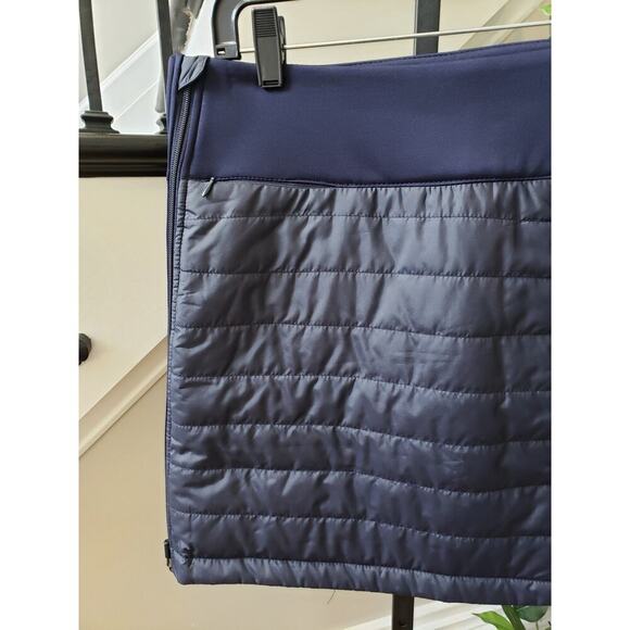Renwick Puffer Skirt Womens Medium Navy Blue Stretch Winter Side Zipper - Picture 2 of 11